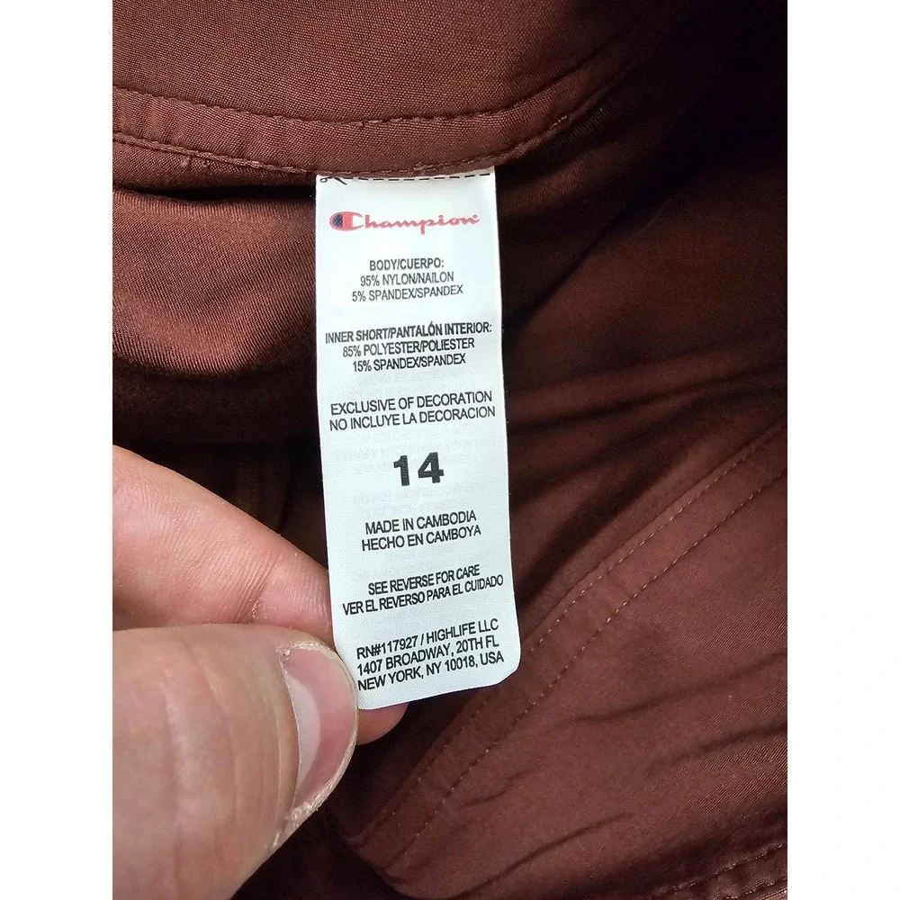 Champion Womens Match Skort Burgundy Nylon Blend Athletic Size 14